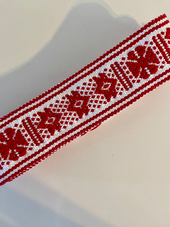 Artisanal Belt - Red & White