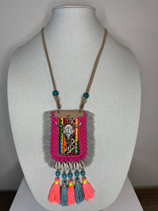 Bohemian Beaded Leather Necklace