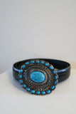 Oval Blue Buckle