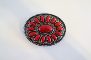 Oval Red Buckle