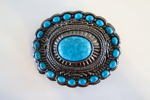 Oval Blue Buckle