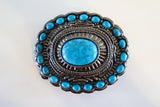 Oval Blue Buckle