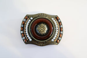 Brown Flower Buckle