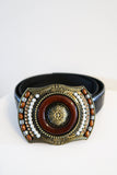 Brown Flower Buckle